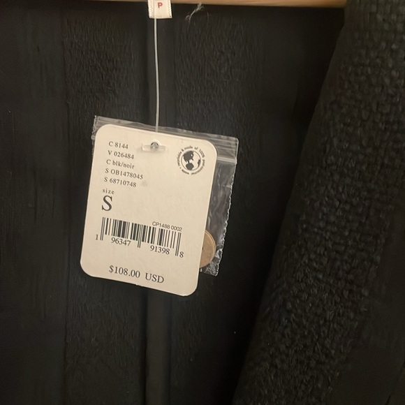 NWT Free People Black Linen Blazer - Picture 3 of 7